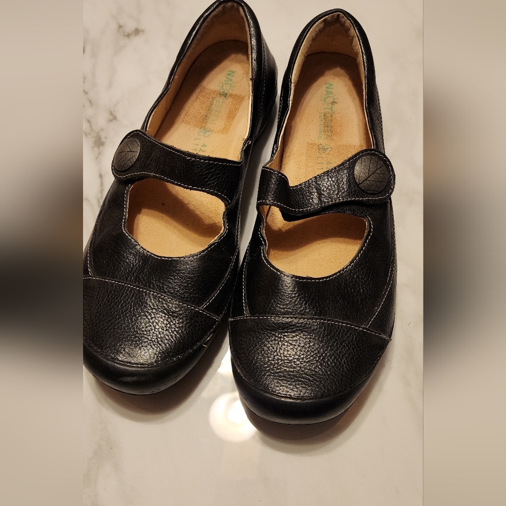 Naot Black Leather Mary Janes Sz 42